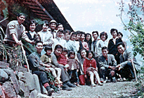 昭和38年（1963）5月3日　西多摩郡檜原村数馬（中列左から4人目）